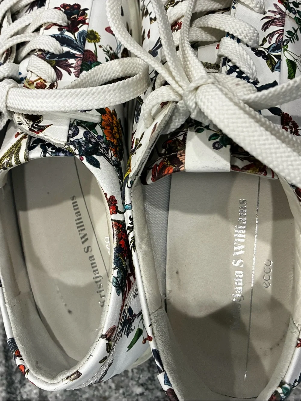ECCO  x Kristjana S. Williams Soft 7 Floral Leather Sneakers